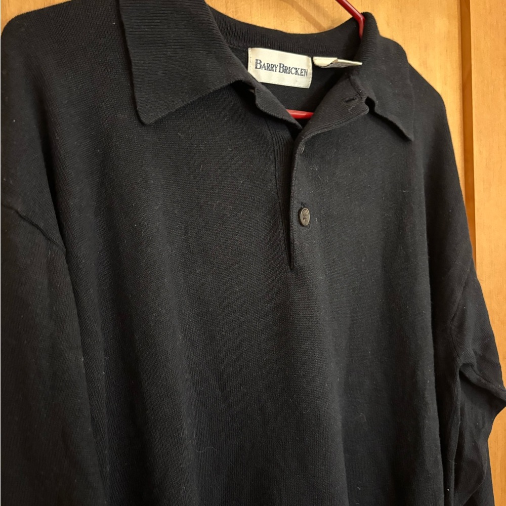 Black silk & cashmere sweater